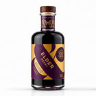 Bottle of Wild & Wonder with botanical ingredients. Elderberry flavour