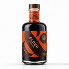 Bottle of Wild & Wonder Elder Spiced liqueur with botanical ingredients. Elderberry and ginger flavour